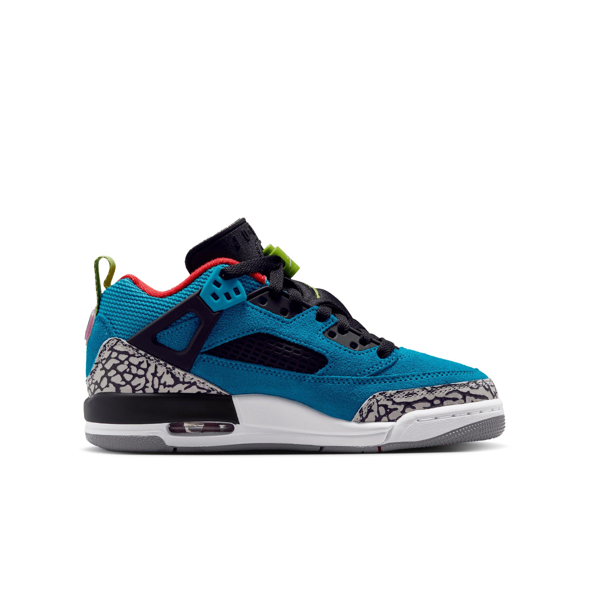 Jordan Spizike Low "Neo Turquoise/Light Crimson/Cosmic Fuchsia/Vivid Green" Grade School Boys' Shoe - TURQUOISE/LT CRIMSON/FUCHSIA/GREEN